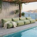 Divano modulare da esterno 4 posti con 4 poltrone - Lifestyle