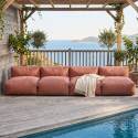 Divano modulare da esterno 4 posti con 4 poltrone - Lifestyle
