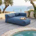 Divano modulare da esterno con 2 posti con 1 chaise longue e 1 poltrona angolare - Lifestyle