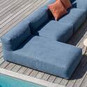 Divano modulare da esterno 6 posti con 5 poltrone e 1 chaise longue