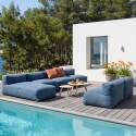 Divano modulare da esterno 6 posti con 5 poltrone e 1 chaise longue