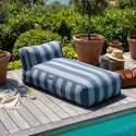 Chaise longue a righe per divano modulare da esterno