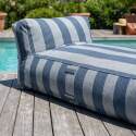 Chaise longue a righe per divano modulare da esterno