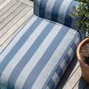Chaise longue a righe per divano modulare da esterno