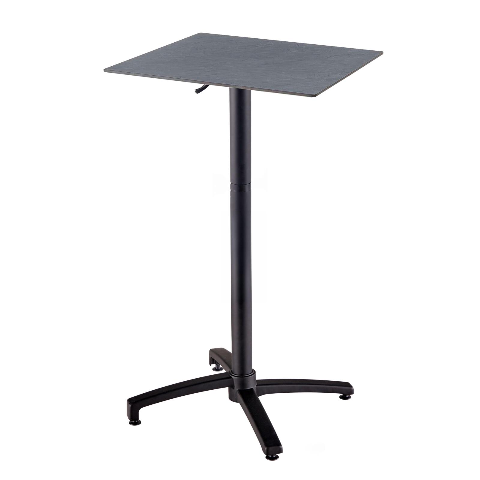Tavolo alto da esterno in HPL e alluminio 60x60x108 cm