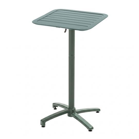 Tavolo alto da esterno in alluminio 60x60x108 cm | Oviala