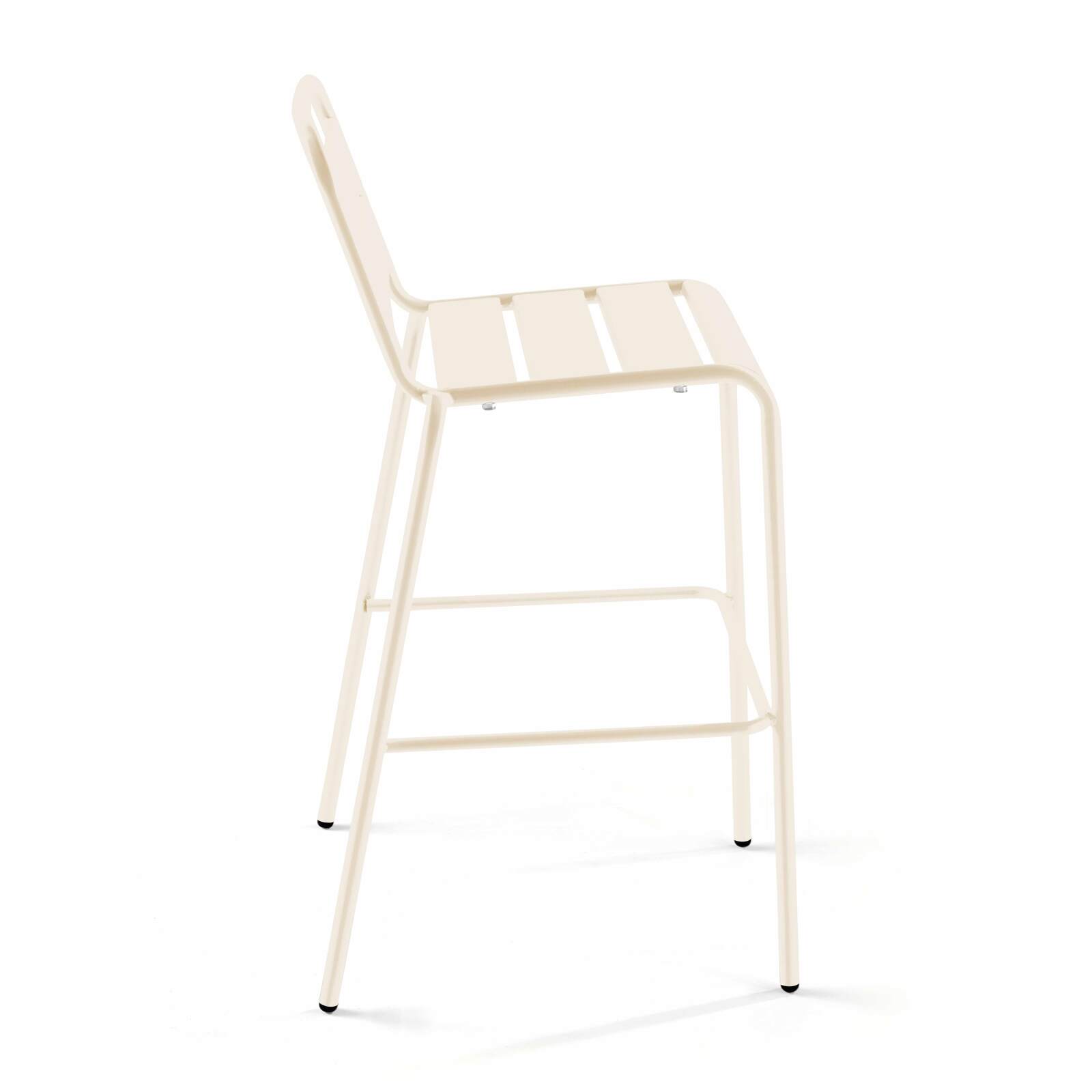 Tavolo da bar quadrato 70 x 70 x 105 cm e 2 sedie alte in metallo