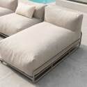 Divano modulare da esterno a 4 posti con struttura, 2 chaise longue, 2 poltrone e tavolino