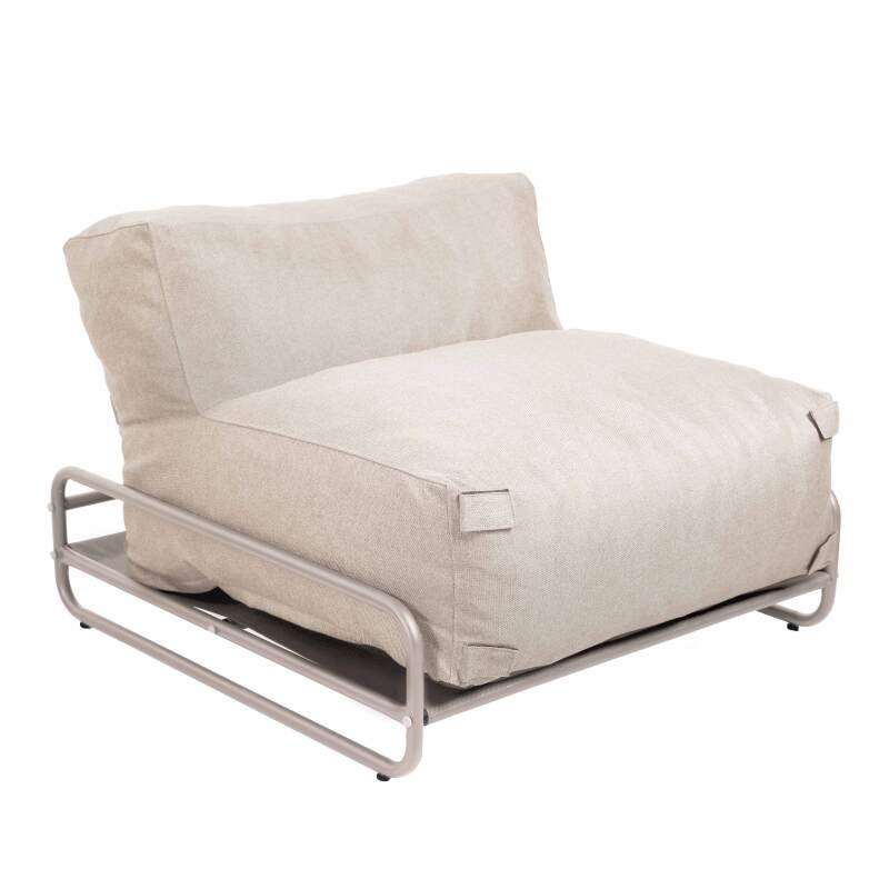 Divano modulare da esterno a 4 posti con struttura, 2 chaise longue, 2 poltrone e tavolino (5/7)