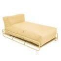Divano modulare da esterno a 4 posti con struttura, 2 chaise longue, 2 poltrone e tavolino