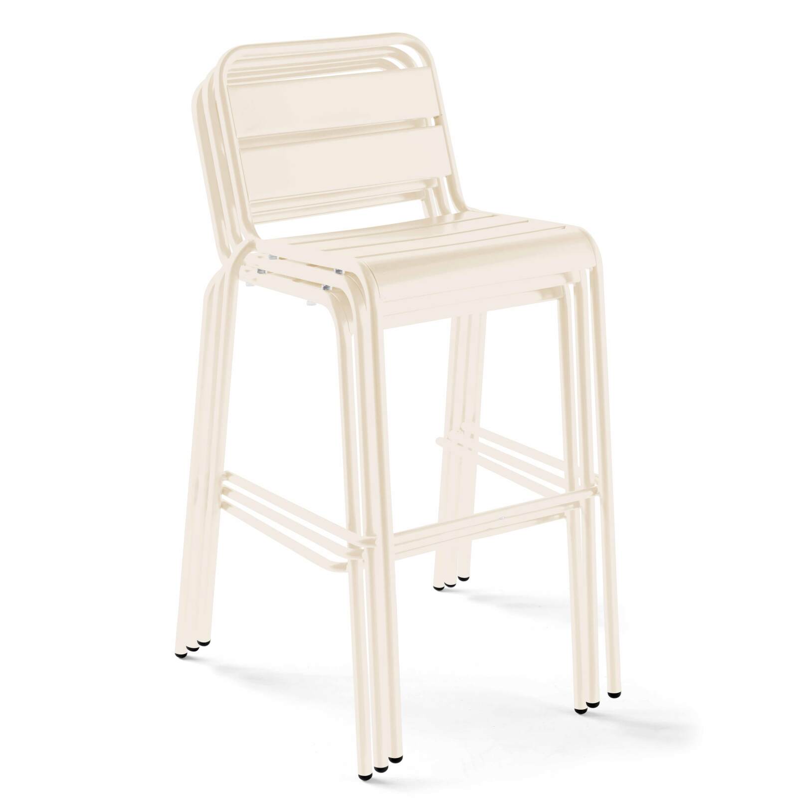 Tavolo da bar quadrato 70 x 70 x 105 cm e 2 sedie alte in metallo