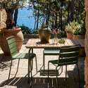 Tavolo da giardino effetto legno in metallo y polywood 6 persone 160x90 cm
