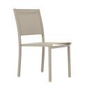 Tavolo da giardino in alluminio e ceramica effetto legno 206x100 cm e 10 sedie in textilene