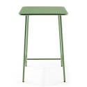 Tavolo da bar quadrato 70 x 70 x 105 cm e 2 sedie alte in metallo