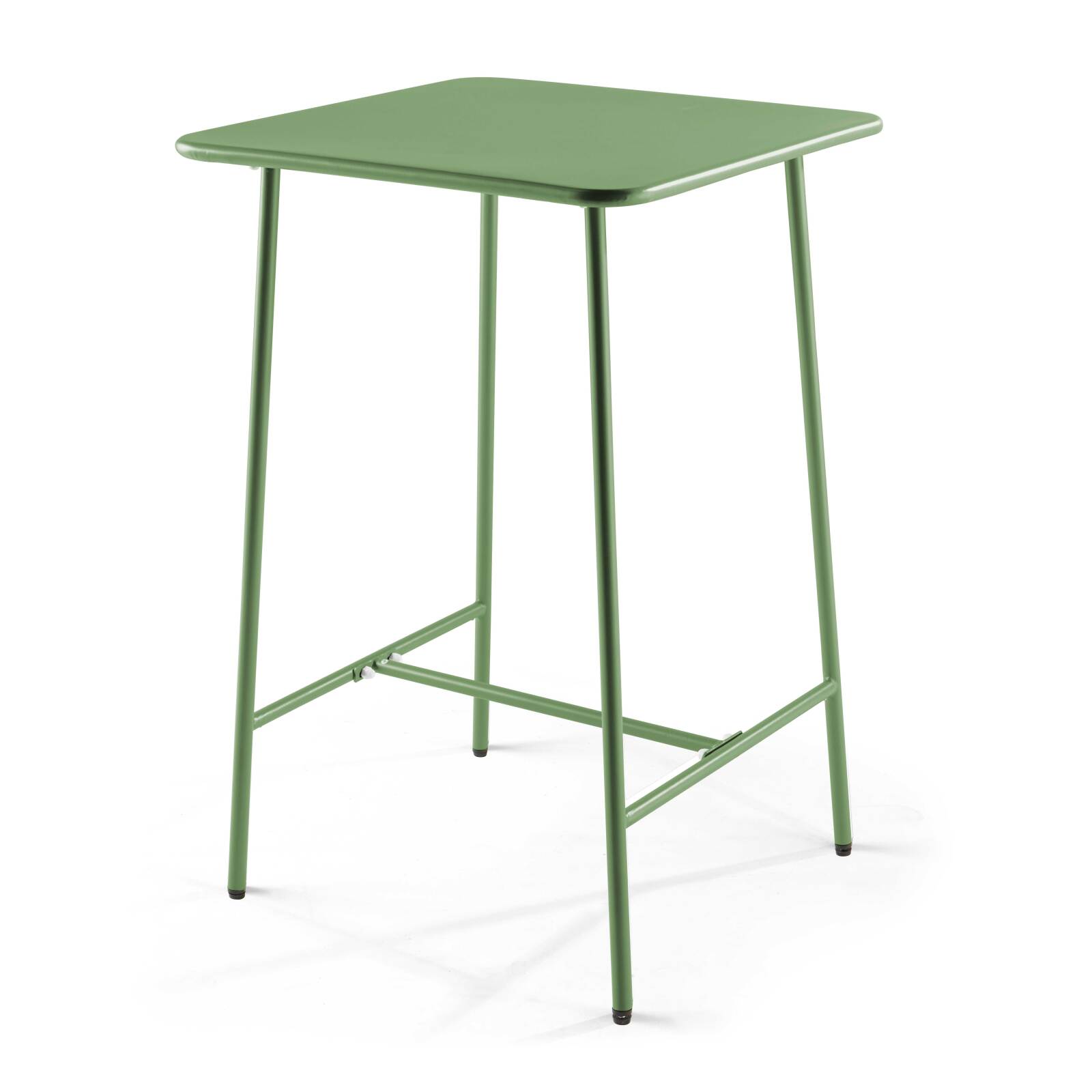 Tavolo da bar quadrato 70 x 70 x 105 cm e 2 sedie alte in metallo