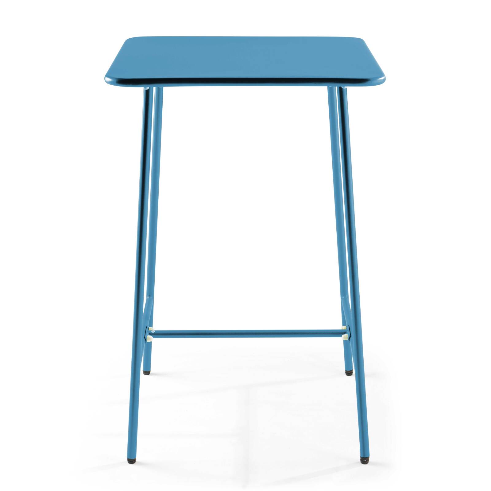 Tavolo da bar quadrato 70 x 70 x 105 cm e 2 sedie alte in metallo