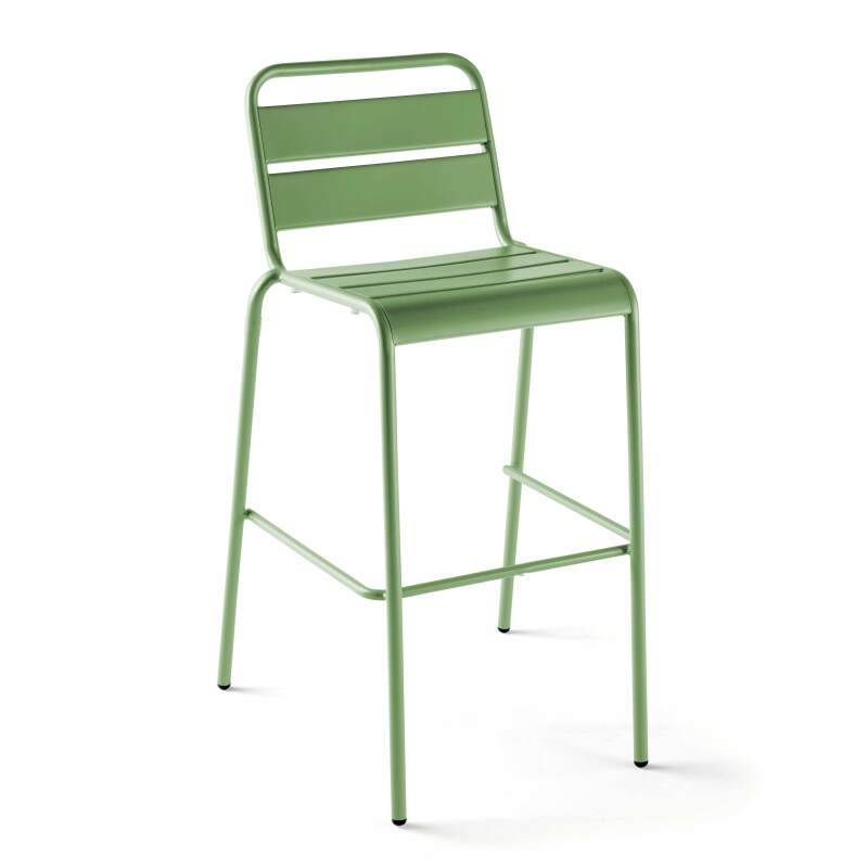 Tavolo da bar quadrato 70 x 70 x 105 cm e 2 sedie alte in metallo (4/6)