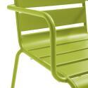 Sedia da giardino con braccioli in metallo