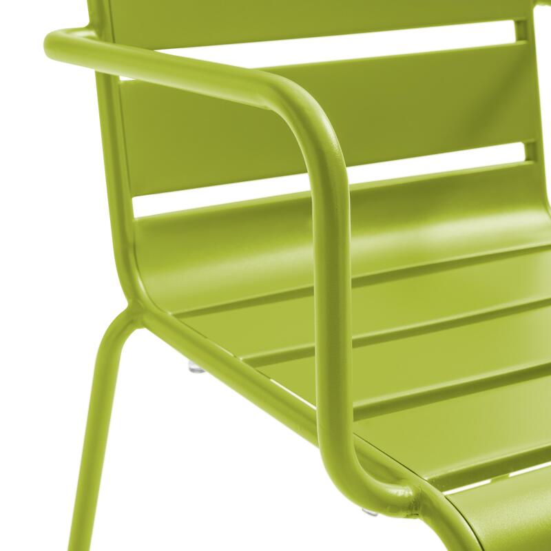 Sedia da giardino con braccioli in metallo