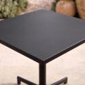 Tavolo da giardino quadrato reclinabile in metallo per 2 a 4 persone con piede ad incasso 70x70 cm