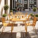 Tavolo da giardino bistrot quadrato in metallo 70x70 cm e 2 sedie con braccioli