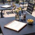 Tavolo da giardino bistrot quadrato in metallo 70x70 cm e 2 sedie