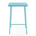 Tavolo alto da bar 70 cm x 70 cm e 4 sedie alte in metallo