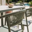 Tavolo da giardino struttura in alluminio per 8 persone 213x90 cm e 8 sedie in textilene
