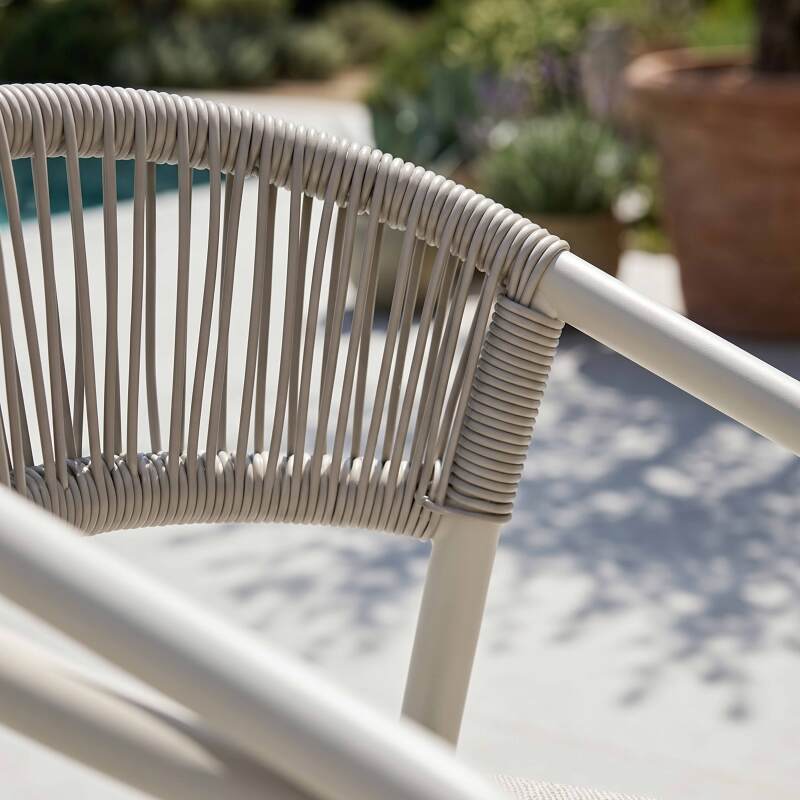 Tavolo da giardino struttura in alluminio per 8 persone 213x90 cm e 8 sedie in textilene (4/7)