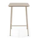 Tavolo alto da bar 70 cm x 70 cm e 4 sedie alte in metallo