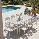 Tavolo da giardino struttura in alluminio per 8 persone 213x90 cm