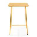 Tavolo alto da bar 70 cm x 70 cm e 4 sedie alte in metallo