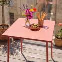 Tavolo da giardino quadrato in metallo per 2 a 4 persone 70x70 cm