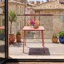 Tavolo da giardino quadrato in metallo per 2 a 4 persone 70x70 cm