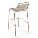Tavolo alto da bar 70 cm x 70 cm e 4 sedie alte in metallo