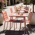 Tavolo da giardino quadrato in metallo per 2 a 4 persone 70x70 cm