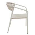 Sedia da giardino in alluminio e rattan sintetico con braccioli