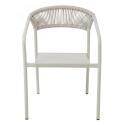 Sedia da giardino in alluminio e rattan sintetico con braccioli