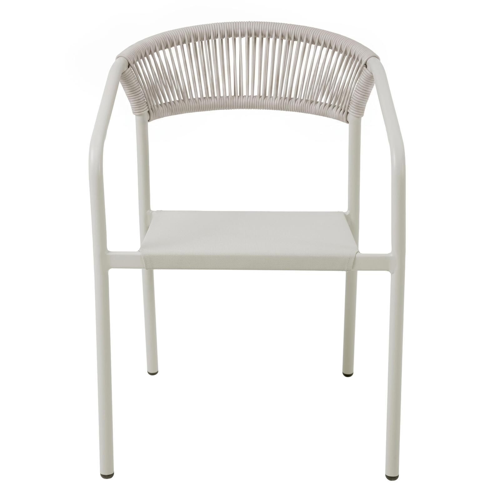 Sedia da giardino in alluminio e rattan sintetico con braccioli