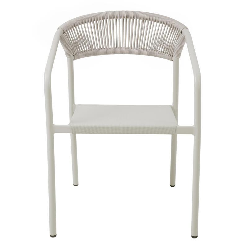 Sedia da giardino in alluminio e rattan sintetico con braccioli