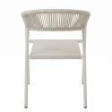 Sedia da giardino in alluminio e rattan sintetico con braccioli
