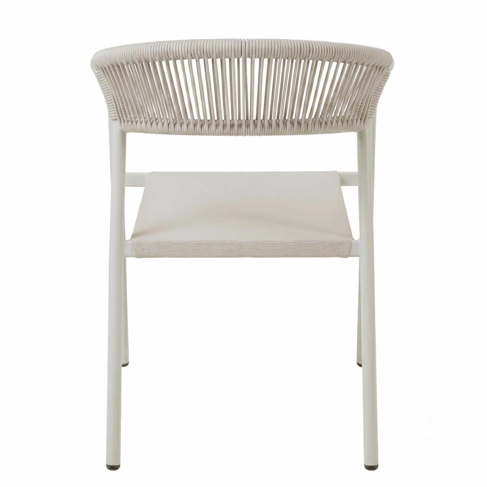 Sedia da giardino in alluminio e rattan sintetico con braccioli