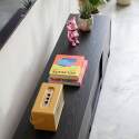 Mobile TV nero in effetto legno 180 cm