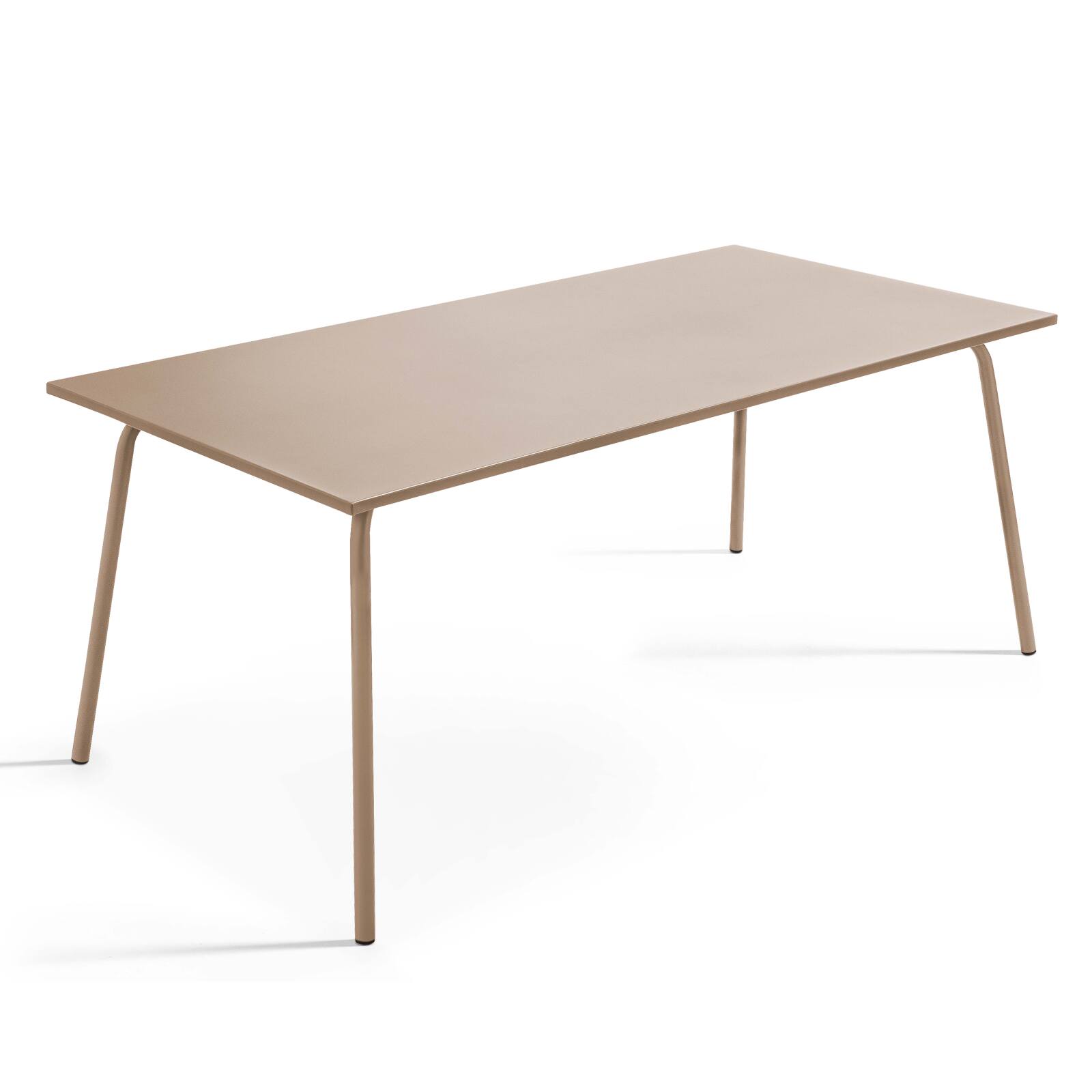 Tavolo da giardino in metallo 180x90 cm e 8 sedie spaiate