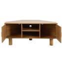 Mobile TV effetto legno 120 cm in rattan sintetico stile scandinavo