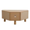 Mobile TV effetto legno 120 cm in rattan sintetico stile scandinavo