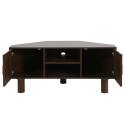 Mobile TV effetto legno 120 cm in rattan sintetico stile scandinavo