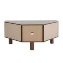 Mobile TV effetto legno 120 cm in rattan sintetico stile scandinavo
