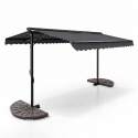 Tenda da sole doppia inclinazione (3 x 4 m) + 4 lastre di zavorra