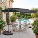 Tenda da sole doppia inclinazione (3 x 4 m) + 4 lastre di zavorra